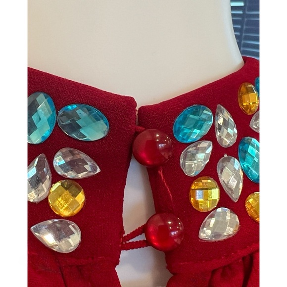 AVAILABLE Gorgeous wine red embellished jumpsuit S M L - Picture 10 of 10